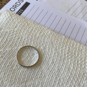 Silver plain wedding band